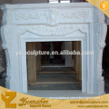 Stone Fireplace Mantel with flower carving